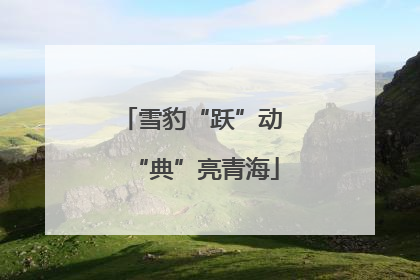 雪豹“跃”动 “典”亮青海