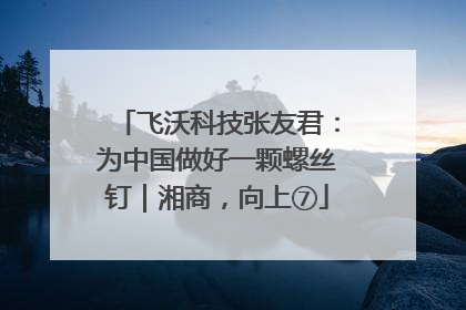 飞沃科技张友君：为中国做好一颗螺丝钉｜湘商，向上⑦