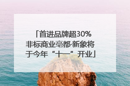 首进品牌超30% 非标商业亳都·新象将于今年“十一”开业
