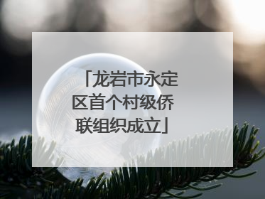龙岩市永定区首个村级侨联组织成立