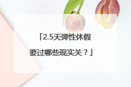 2.5天弹性休假要过哪些现实关？