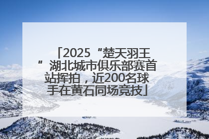 2025“楚天羽王”湖北城市俱乐部赛首站挥拍，近200名球手在黄石同场竞技