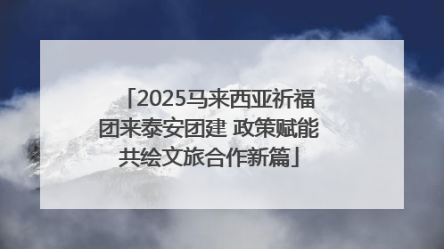 2025马来西亚祈福团来泰安团建 政策赋能共绘文旅合作新篇
