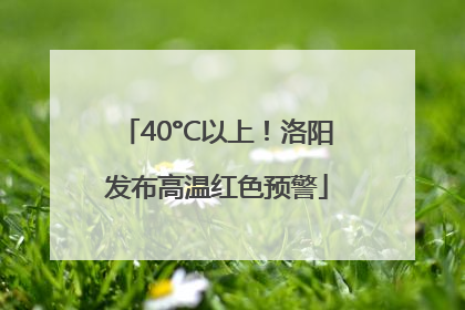 40°C以上！洛阳发布高温红色预警