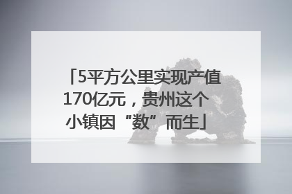 5平方公里实现产值170亿元，贵州这个小镇因“数”而生