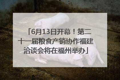6月13日开幕！第二十一届粮食产销协作福建洽谈会将在福州举办